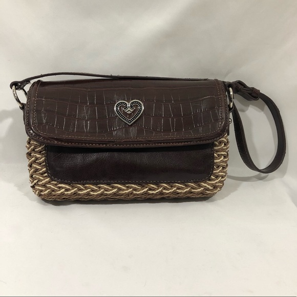 Coldwater Creek Straw Brown Faux Leather Med Size Hand Shoulder Bag - Picture 2 of 8
